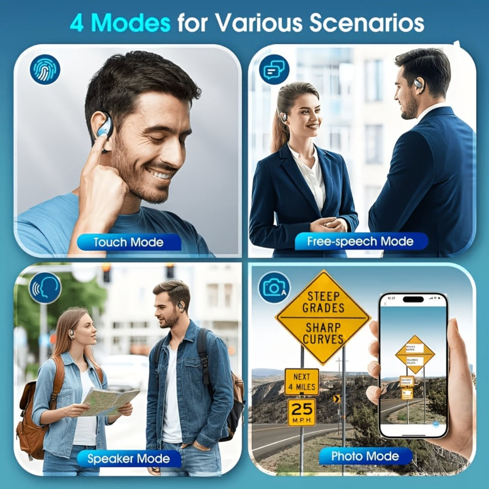 AI Language Translation Headphones Real-Time 156 Languages & Accents 3-in-1 Wireless Bluetooth for an Everyday Personal Care Routine