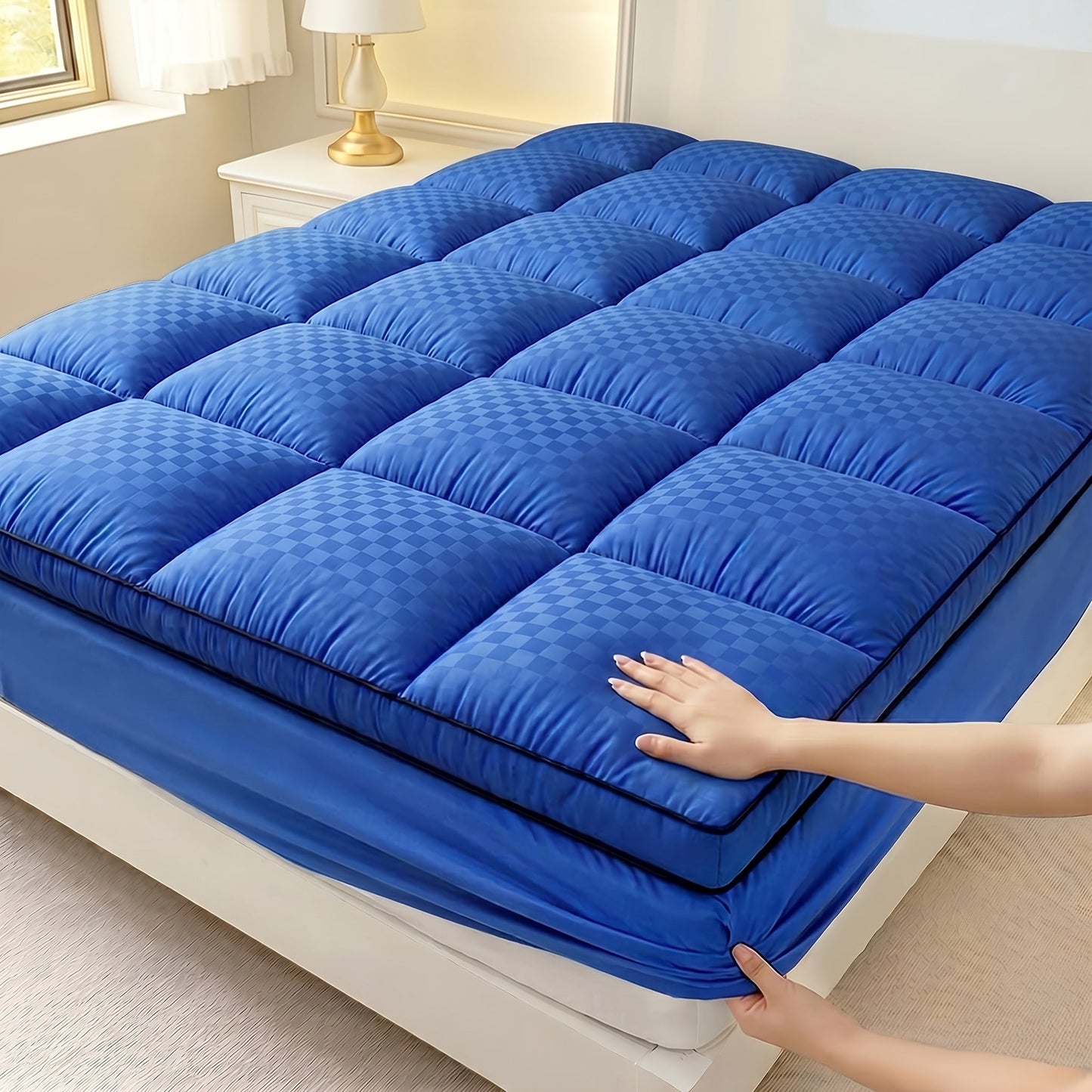 Quilted Fitted Mattress Protector in Four Colors and Twin through California King Size Checkouts
