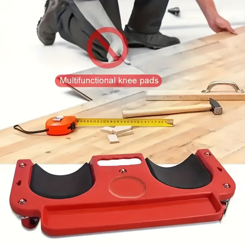 Rolling Knee Pad Platform with Wheels – ABS Cushioned Kneeling Pad, Built-In Tool Tray, Multi-Function Roller for Car Repairs, Flooring
