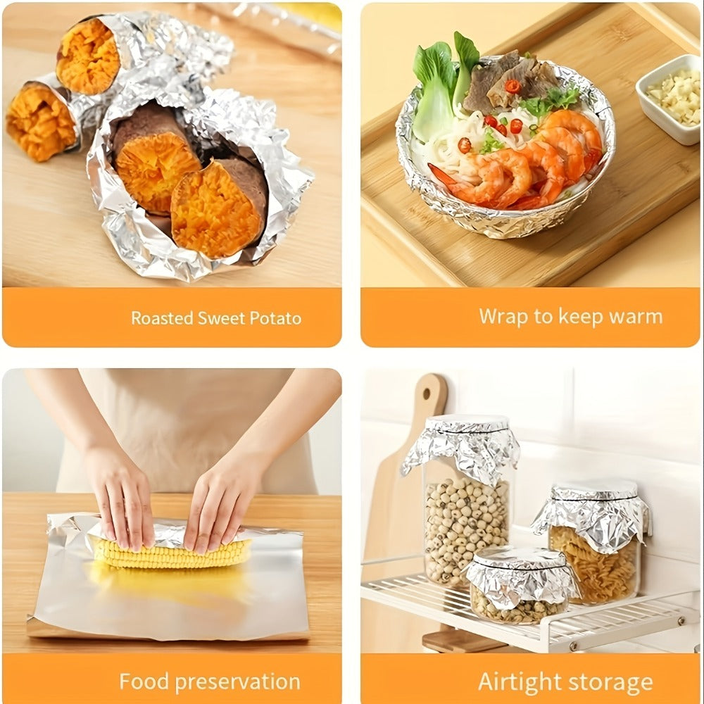 Aluminum Foil Roll Extra Long 787.4 Inch, Heat Resistant Oilproof Tin Foil for Cooking Baking Grilling BBQ