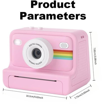Instant Print Digital Camera with 1-Second Photo Printing, 1080P HD Screen, Selfie & Video Camera