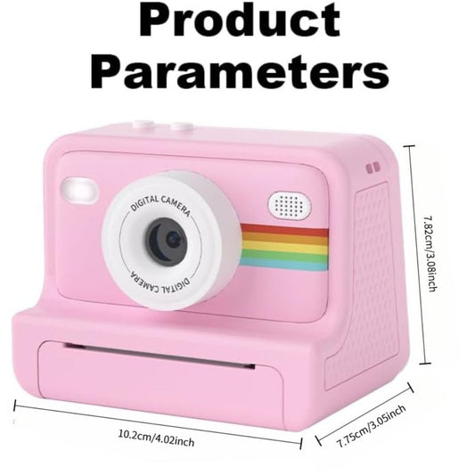Instant Print Digital Camera with 1-Second Photo Printing, 1080P HD Screen, Selfie & Video Camera