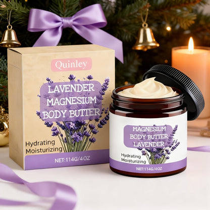 Lavender Magnesium Cream Body Lotion 4oz with Magnesium Chloride Lavender Oil Deep Relaxing Soothing Skin Nourishing for Women Men