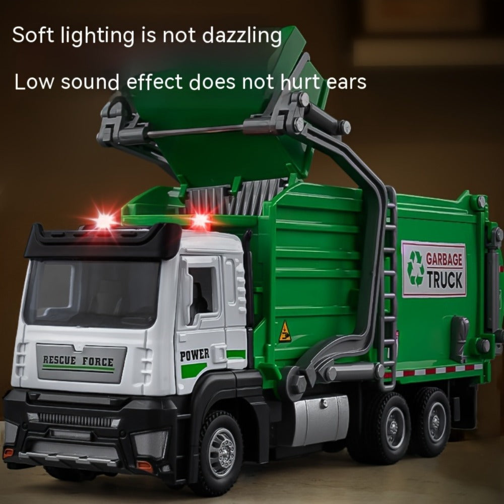 Garbage Truck Toy with 4 Trash Bins Lights & Sound with the Listed Color, Size or Set Options for Everyday Use