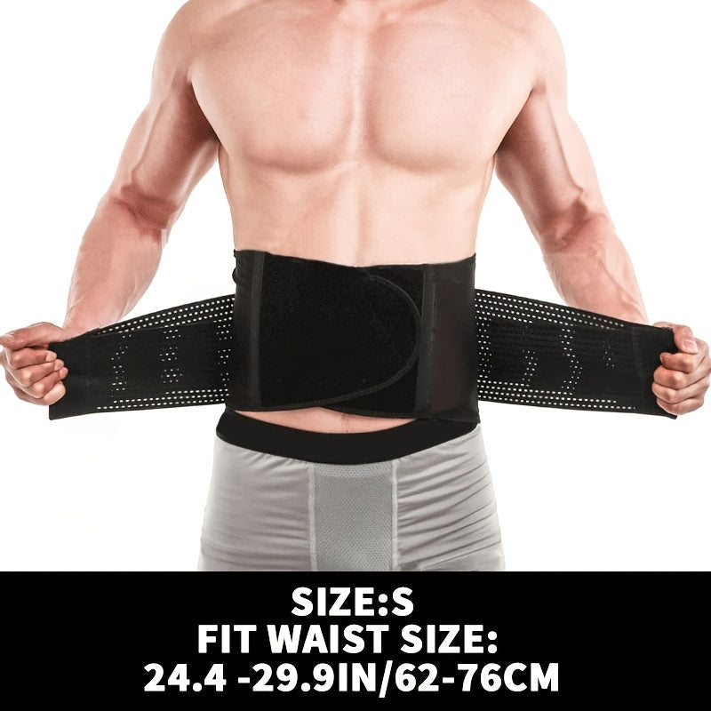 Weightlifting Belt for Men Women – Adjustable Gym Waist Support Belt with Hook-and-Loop Closure, Breathable Polyester Back Brace