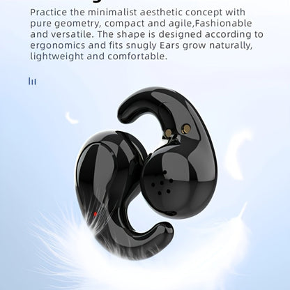 Semi-In-Ear Wireless Headphones 360-Degree Stereo Surround Sound, Black Tech Design High-Fidelity Audio