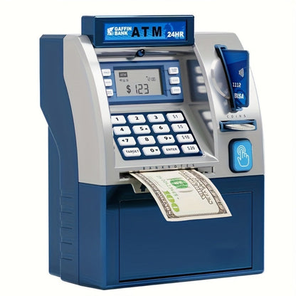 Electronic ATM Kids Piggy Bank with Password, Banknote & Coin Savings Bank for Boys Girls, Birthday Gift