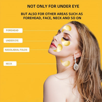 Under Eye Patches 24K Gold 24 Pairs – Collagen Hyaluronic Acid Eye Mask for Fine Lines, Wrinkles, Puffiness & Dark Circles