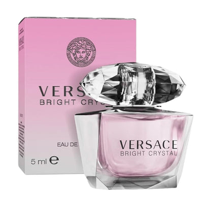 Mini Travel Perfume Spray for Women 5ml Versace Bright Crystal Eau de Toilette Fresh Floral EDT Purse Size Pocket Perfume TSA Friendly