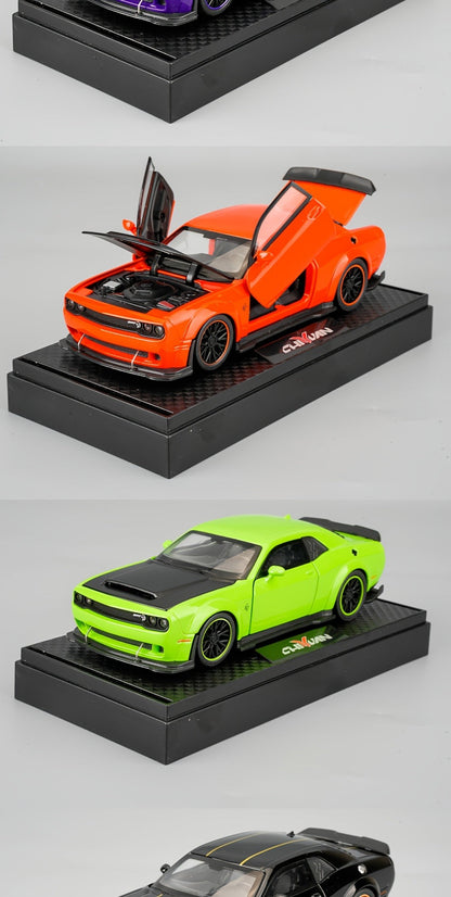 1:32 Scale Dodge Hellcat Die-Cast Metal Car Model with Openable Doors & Display Base, Collector Diecast Vehicle