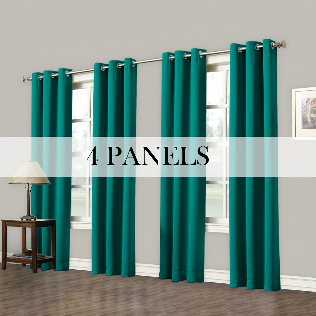 Grommet-Top Blackout Curtain Options in Nine Colors with Seven Width, Length or Panel-Count Labels