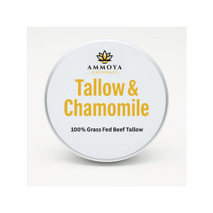Tallow Balm Grass-Fed Natural Moisturizer for Dry Skin – Deep Hydrating Handcrafted Body Balm 3 Scents Chamomile Rose Honey Frankincense