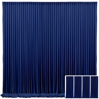 Backdrop Curtains 4 Pack 59x118 Inch, Wrinkle-Resistant Non-Transparent Party Decoration Fabric with Pole Pocket