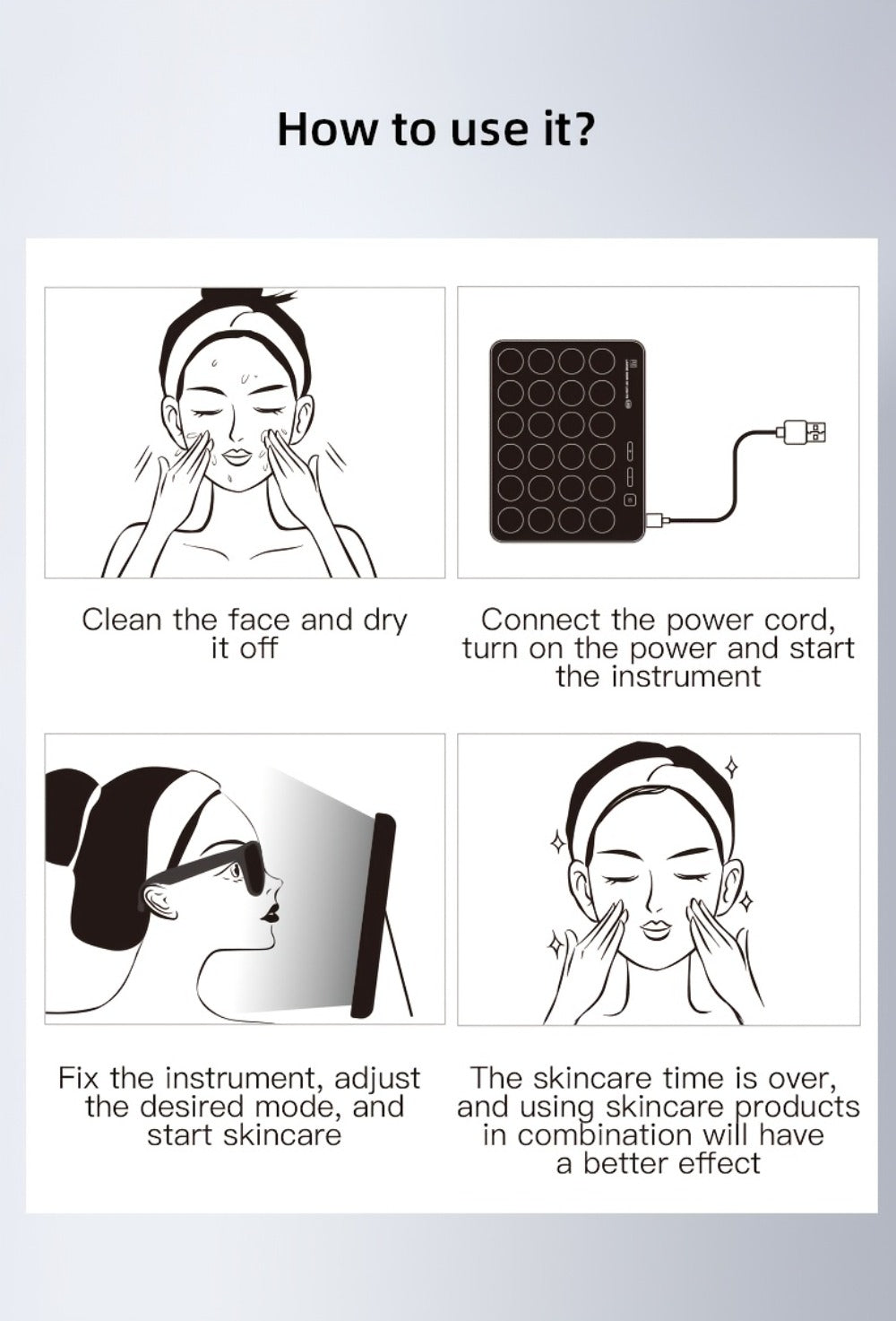 LED Light Therapy Device for Face & Body with Stand - Home Spa for Entryways, Bedrooms and Living Spaces
