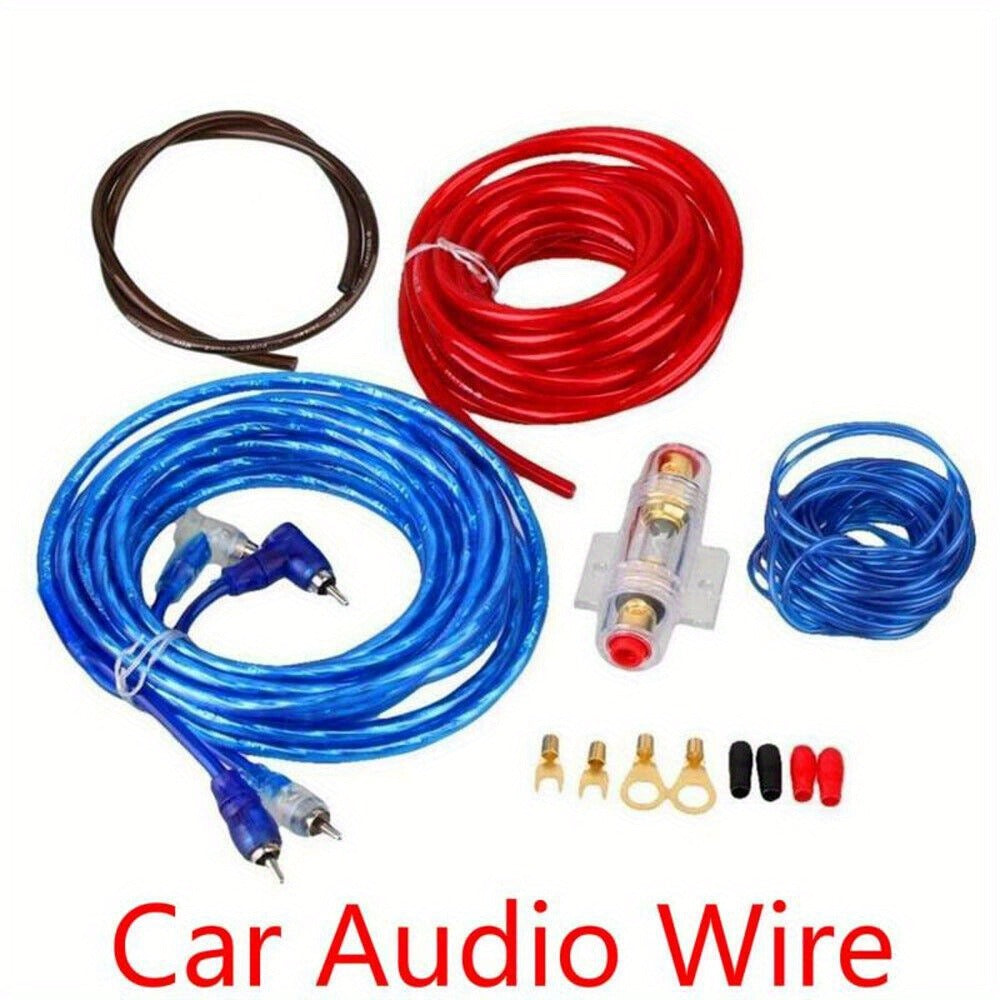 Amplifier Wiring Kit 10 Gauge 1500W – Complete Car Audio Amp Install Kit with RCA Cable, Power & Ground Wire, Remote Cable, AGU Fuse Holder