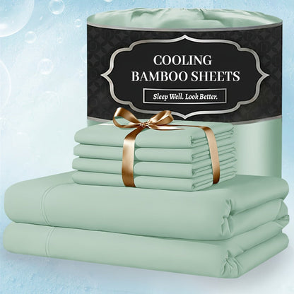 Bed Sheet Set 4-Piece Bamboo-Derived Fabric with Available Extra-Deep Pocket and Eighteen Colors