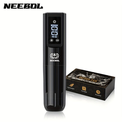 Wireless Rotary Tattoo Machine Neebol Cordless Pen, 6- Battery Life, Portable Design, Cartridge Compatible