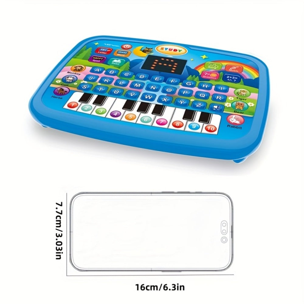 Educational Learning Tablet for Kids Ages 3-6, Multifunctional Alphabet Numbers Music Animal Sounds & Piano Toy