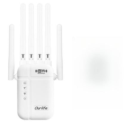 5000 Sq Ft WiFi Signal Booster Alexa Compatible – 6-Antenna Extender Covers 52 Devices, Ethernet Port, 1-Button WPS Setup