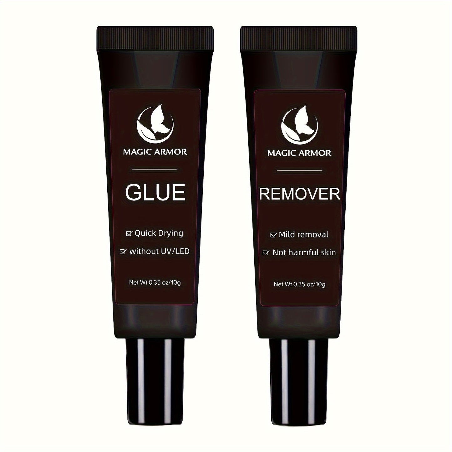 Press On Nail Glue and Remover Kit with 10g Clear Drying Adhesive for Acrylic and False Nails