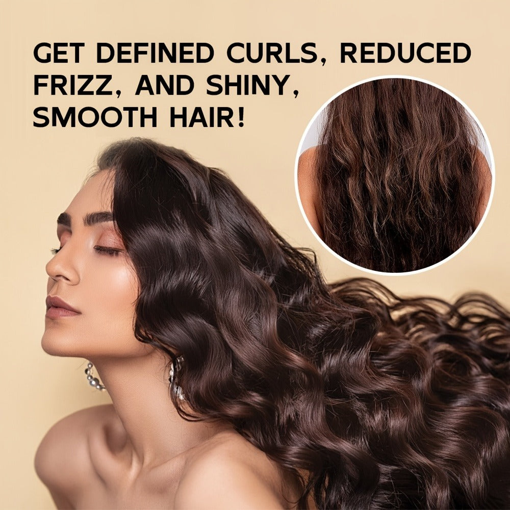 Castor Oil Curl Defining Cream 2-Pack, Deep Moisture Curl Styler with Rosemary & Coconut Oil, Frizz Control