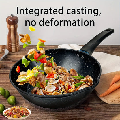 Non-Stick Cookware Set 4pcs Aluminum Frying Pan Kitchen Cooking Set Even Heat Distribution for Home Cooking, Dining and Outdoor Meals