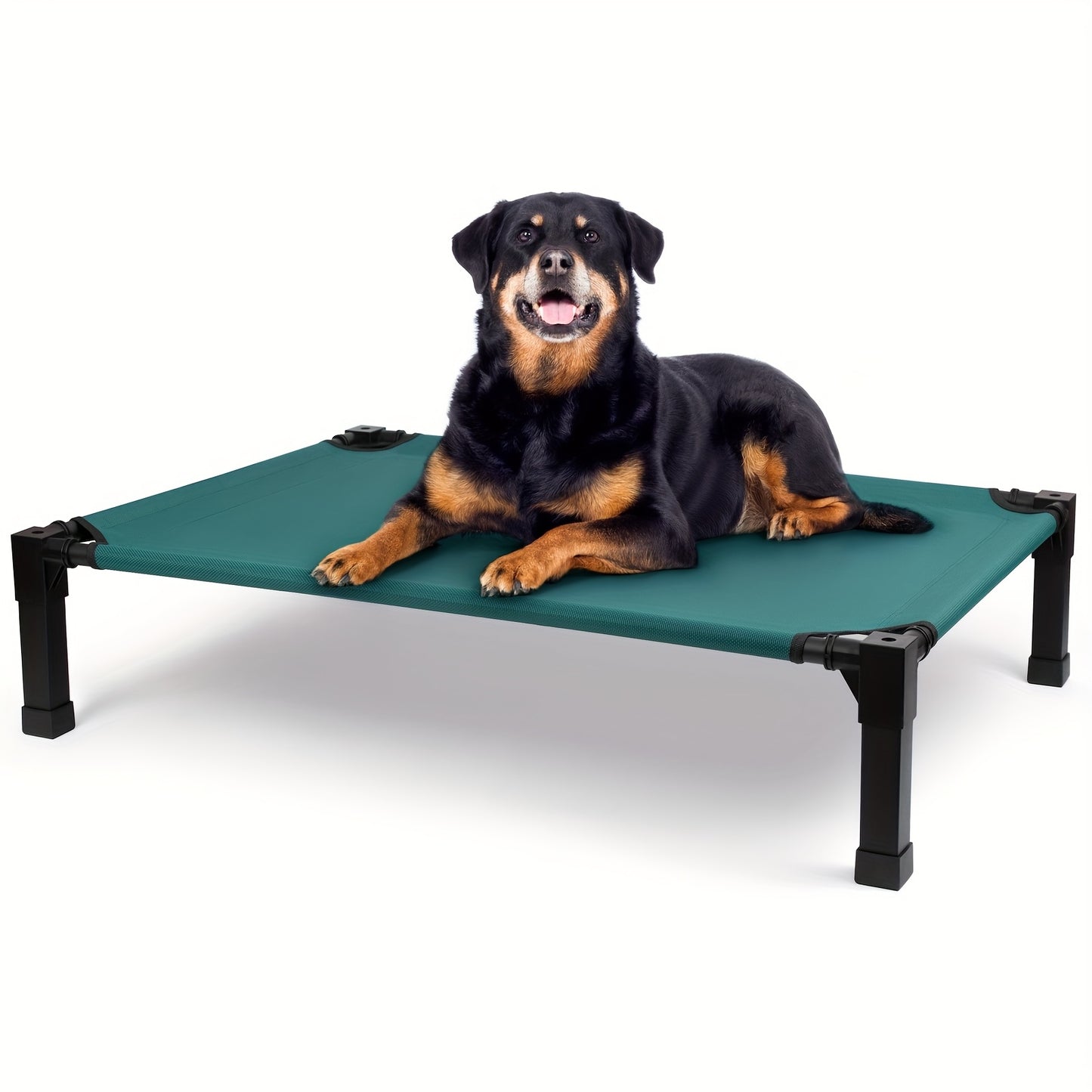 Elevated Dog Bed Cooling Raised Cot with Metal Frame – Washable Breathable Mesh, No-Slip Feet, Portable Dog Cot for Indoor & Outdoor Use