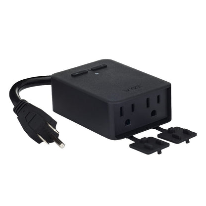 Wyze Outdoor Smart Plug Dual Independent Outlets, WiFi, Energy Monitoring, Built-in Light Sensor
