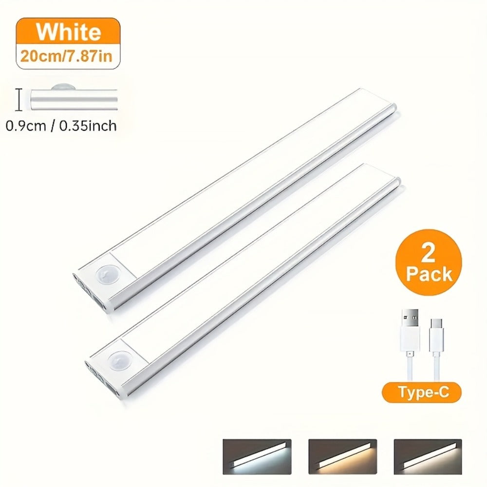 LED Motion Sensor Light USB-C Rechargeable 3 Color Temperatures Stepless Dimming Wireless for Entryways, Bedrooms and Living Spaces