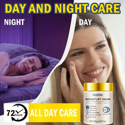 Collagen Niacinamide Face Neck Cream Instant 5-Second Lift Tightening Dark Circles Puffiness ROZINO All Skin Types Sensitive Skin 80g