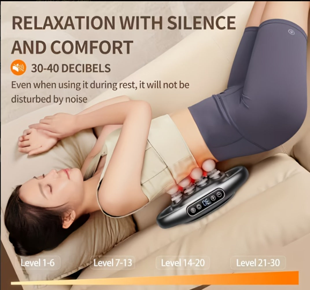 Fascia Gun Multi-Head Deep Tissue Massager, 9 High-Frequency Modes for Leg, Waist, Back & Hip