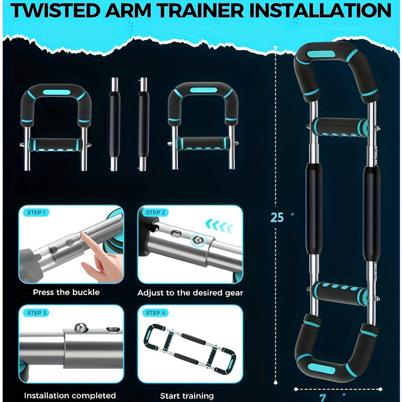 Chest Expander Spring Trainer – U-Shaped Adjustable Arm & Chest Muscle Strength Builder, 60–100 LB Resistance