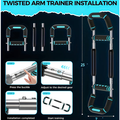 Chest Expander Spring Trainer – U-Shaped Adjustable Arm & Chest Muscle Strength Builder, 60–100 LB Resistance