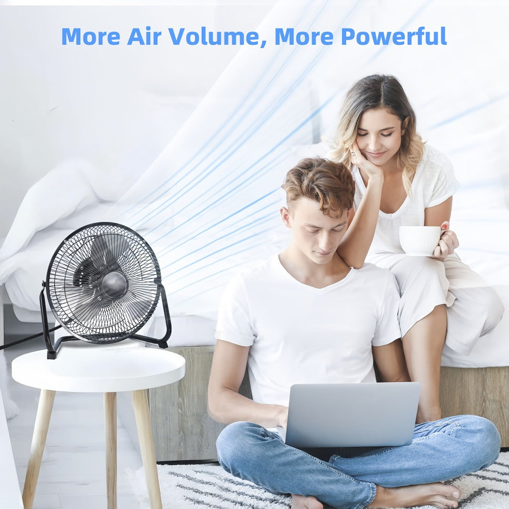 Industrial Floor Fan High Velocity 9 & 20 Inch, Metal Construction & Blades, 3-Speed Fan for Industrial