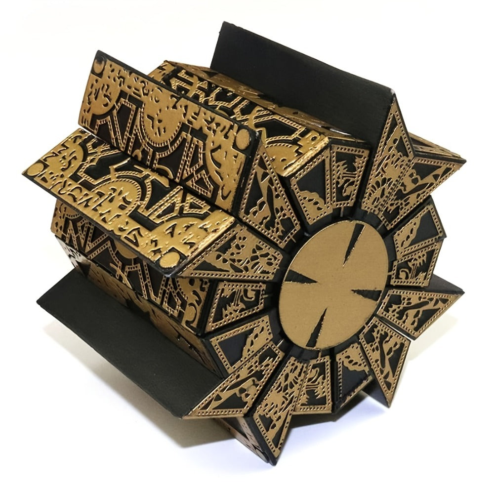 Lament Configuration Puzzle Box Cube, Functional Detachable Deformation Lock Box with Display Base