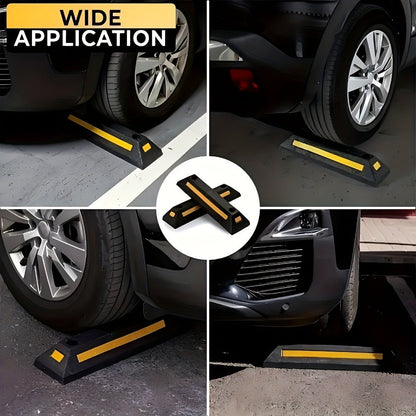 Garage Parking Curb Stop Rubber Wheel Stop 21 Inch Heavy Duty Car Tire Guide Railing for Garage Floor Wall Protector Vehicle Parking Aid 1pc