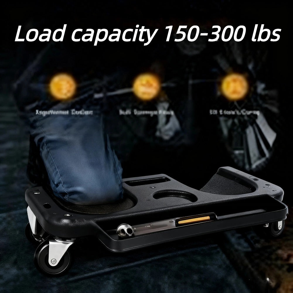 Rolling Knee Pad with Wheels & Built-In Tool Tray – Cushioned Kneeling Platform for Mechanics, Carpenters & Flooring Work
