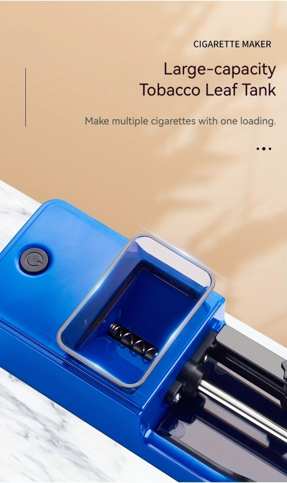 Electric Cigarette Rolling Machine USB Rechargeable Cigarette Roller 2-Second Rapid Roll High for Entryways, Bedrooms and Living Spaces