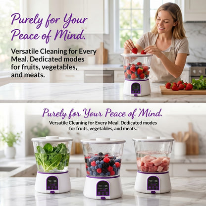 Fruit and Vegetable Cleaner Machine Ultrasonic Purifier Multifunctional Household Food Cleaning for Garden, Yard and Pest Management