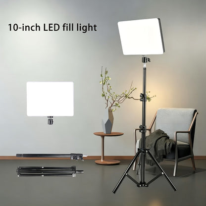 Square LED Ring Light Kit 10 Inch with 63" Adjustable Tripod Stand & Phone Holder for an Everyday Personal Care Routine