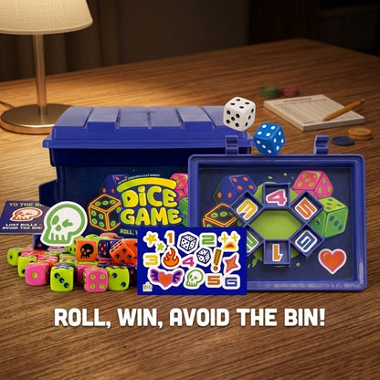 Fast-Paced Dice Rolling Board Game with 80 Dice – Addictive 2-4 Player Party Game for Adults & Groups, Portable Travel Game Night Set