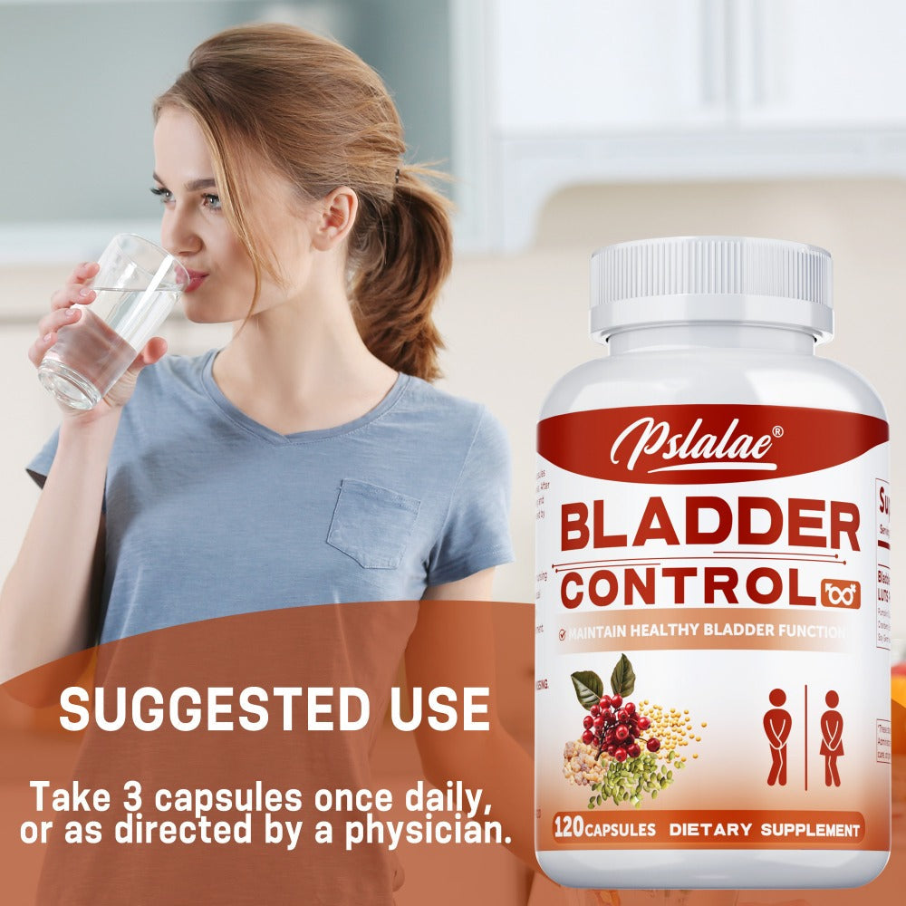 Bladder Control Capsules with Cranberry, Pumpkin Seed & Soy Germ, Urinary Tract Health & Night-time Support Supplement for Women & Men