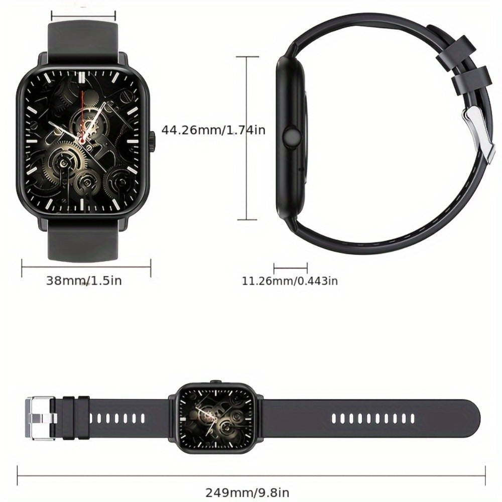 Smartwatch with Remote Photo Control & Bluetooth Calling, Large Screen Unisex, Message Notifications, Multiple Sport Modes, Heart Rate