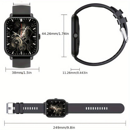 Smartwatch with Remote Photo Control & Bluetooth Calling, Large Screen Unisex, Message Notifications, Multiple Sport Modes, Heart Rate