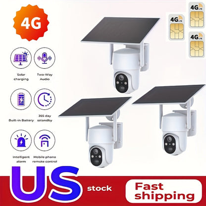 4G Cellular Game Camera Solar Powered – 2K Live View, 0.02s Motion Trigger, Night Vision, No WiFi Needed for Hunting & Wildlife