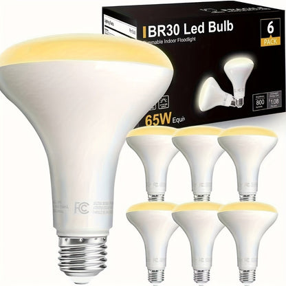 BR30 LED Flood Light Bulbs Dimmable 9W = 65W Equivalent 800 Lumens E26 Base CRI 80+ Recessed Light Bulbs for Ceiling Kitchen