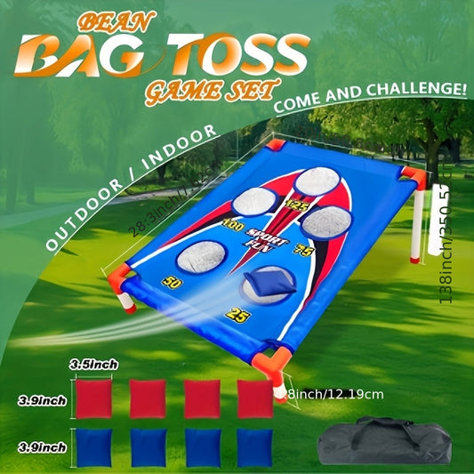 Bean Bag Toss Game Set – 5-Hole Scoring Board, 8 Bean Bags & Carry Bag – Outdoor Backyard Lawn & Beach Game for Adults & Kids, Family Party