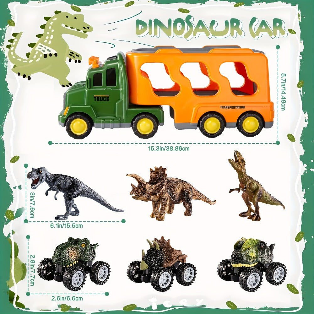 Dinosaur Transport Truck Toy Set with Lights & Sounds with the Listed Color, Size or Set Options for Everyday Use
