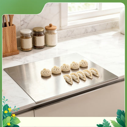 Stainless-Steel-Labeled Cutting Board and Pastry Mat with Smooth Faces and Three Rectangular Size Options