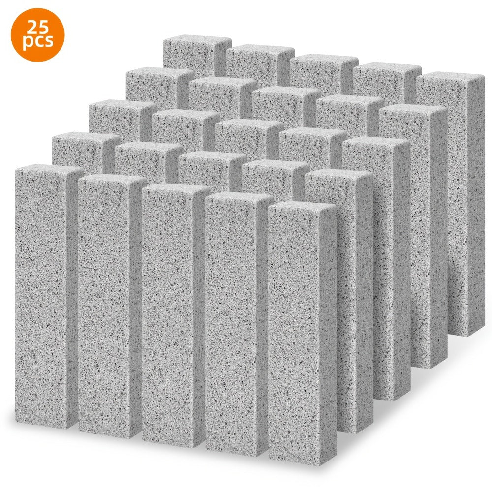 Pumice Stone Cleaning Sticks 25pcs Heavy Duty Scouring Stick for Toilet Bowl Bath Kitchen Pool Tile Grout Hard Water Stain Remover Household